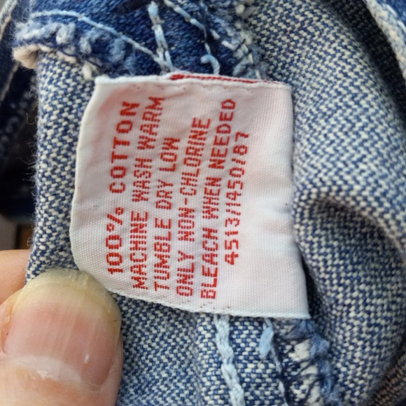 Infant Girls 24M Little Ones Denim Blue Jean Overalls Embroidered - Picture 11 of 11